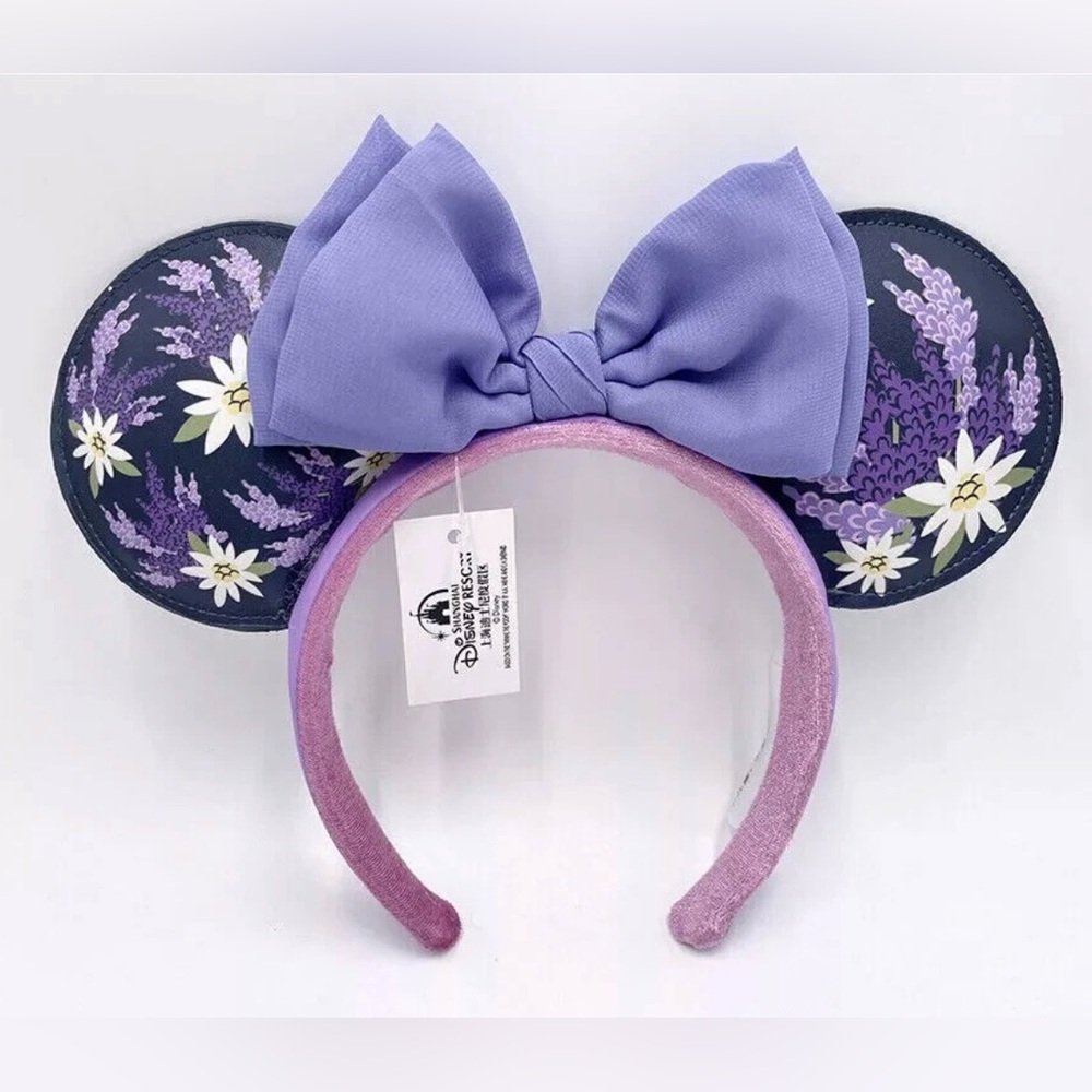 New Disney Parks Shanghai Flowers Minnie Ears Headband Disneyland.